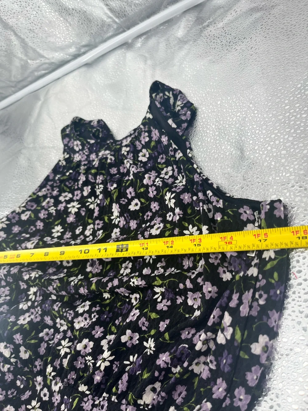 Michael Kors Floral Tiered Halter Dress Medium M Purple Black Ruffle Wedding Gst